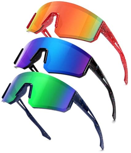 SEKKAF Youth Baseball Sunglasses for Boys Girls Age 6-12 Softball Cycling Sports Sunglasses for Kids Lightweight Frame