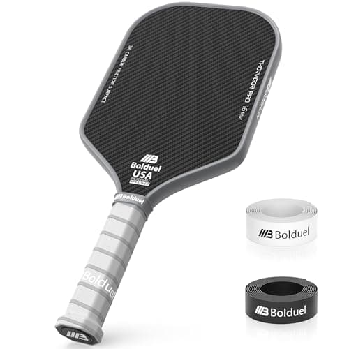 USAPA Approved 3K Carbon Fiber Pickleball Paddles Pro-Level for Aggressive, Offensive Player, Pickleball Paddle with 16mm Polymer Honeycomb Core & Overgrips, Maximum Control & Spin & Power