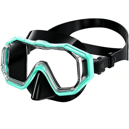 Bairuifu Kids Swim Goggles Snorkel Mask, Latest 3-Window Lens Wide Vision, Crystal Clear, Swimming Goggles Soft Nose Cover