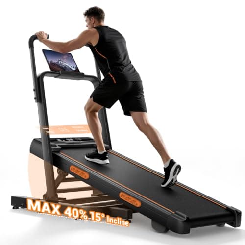 LONTEK Walking Pad Treadmill with 40% Incline & Elevated Dual Handle Bar