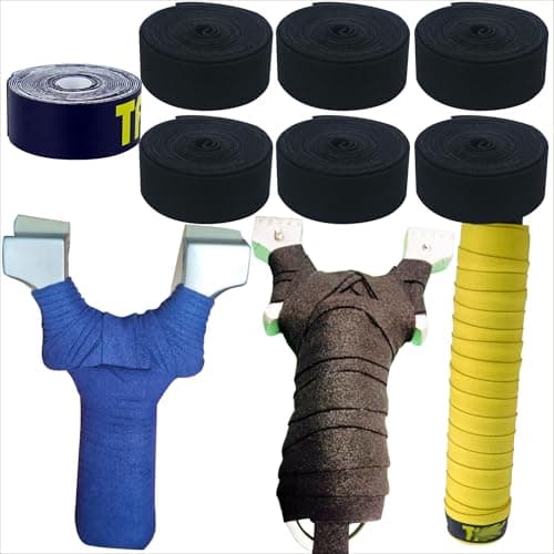 Racket with Anti Slip Super Absorbent Super Fiber Strap, Tennis Grip, Badminton Grip, Slingshot Grip, Fishing Rod Grip, Bag Handle, Super Fiber Strap, Slingshot, Fishing Rod, Bicycle Grip, (Black)