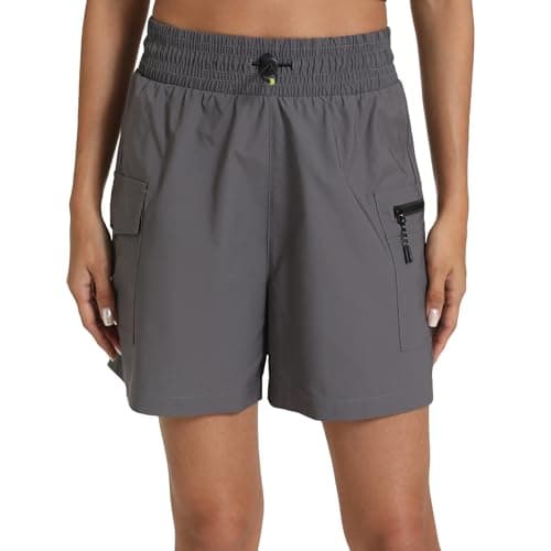 Rrosseyz Running Shorts for Women with Pockets Athletic Sport Lightweight Gym Pants for Workout and Sports(Dark Grey,XXL)