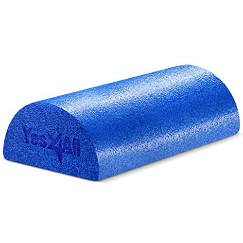 Yes4All Medium Firm Half Foam Rollers for Post-Workout Relaxation, 12/18/24/36 inch PE Foam Roll for Back Massage & Yoga Exercise
