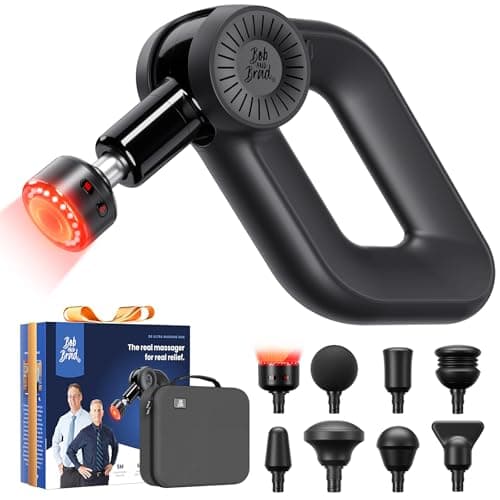 BOB AND BRAD D6 Ultra Massage Gun with Infrared Light, Deep Tissue Percussion with 16mm Amplitude, Professional Muscle Massager for Athletes, Electric Handheld Massager