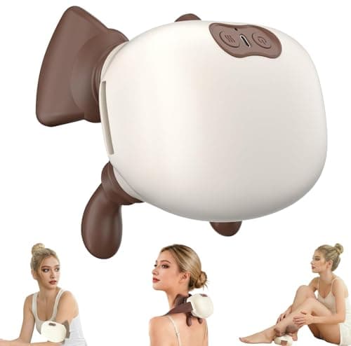 LEERCON Neck and Back Massager with Heat - 3D Bionic Finger Kneading, Deep Tissue Shiatsu Massage Pillow, Portable for Pain Relief, Ideal Gift for Men & Women