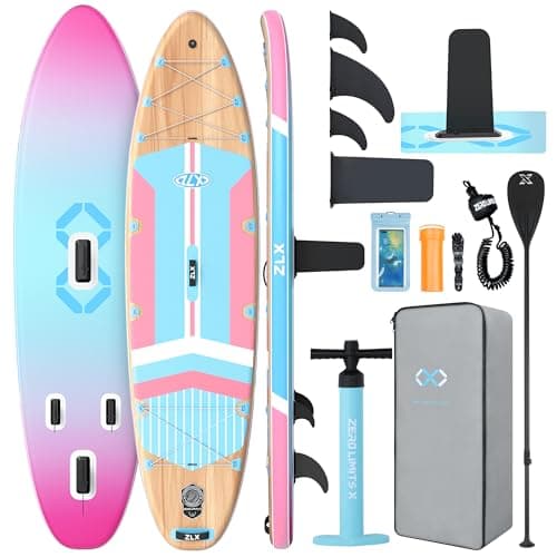 ZLX 11'6"x35" Inflatable Paddle Board for Adults, Extra Wide Stable SUP