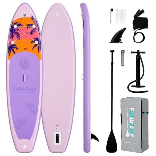 Funwater Inflatable Stand Up Paddle Board - Premium SUP Board for All Skill Levels, Non-Slip Deck, Lightweight & Portable, Includes Paddle, Pump, Travel Bag