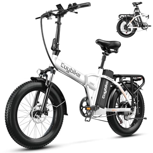 bluebiko 1000W Folding Electric Bike, White