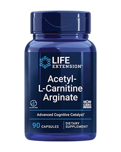 Life Extension Acetyl-L-Carnitine Arginate, Advanced Brain & Nerve Health, Cellular Energy Support, Gluten-Free, Non-GMO, 90 Capsules