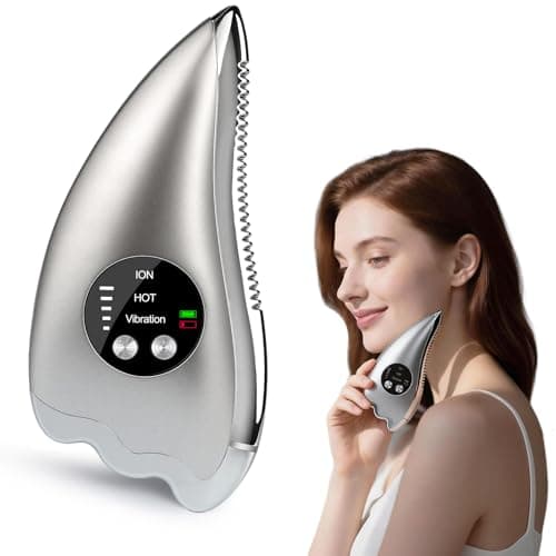 NANSIKE Electric Scraping Plate Gua Sha Massage Tool with Heat Vibration and Microcurrent for Face Neck Shoulder and Body