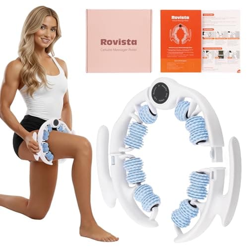 Rovista Anti Cellulite Massage Tool - Ergonomic Cellulite Remover for Legs and Arms with Detachable Handles - Smooth-Glide Lymphatic Drainage Massager for Boost Confidence and Tightened Skin (Blue)