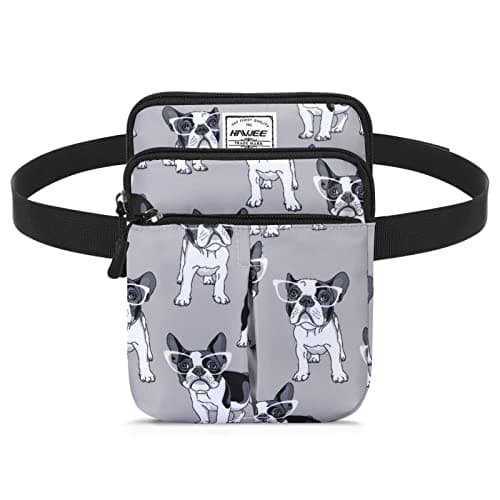 HAWEE Waist Bag for Women Cross Body Cell Phone Purse Adjustable Shoulder Strap Travel Hip Pouch Multifunctional Fashion Fanny Packs Water Repellent, Dog