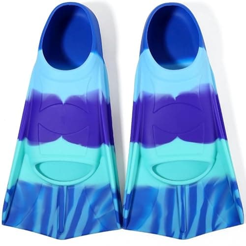 Foyinbet Kids Swim Fins,Kids Flippers Short Youth Fins Swimming Fins for Lap Swimming Training for Children Girls Boys Medium