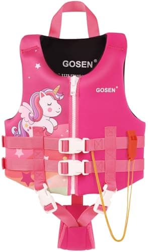GOSEN Toddler Swim Vest Kids Floaties - Swim Jacket for 1-4 Years (24-40LBS) - Children Pool Float with Dual Adjustable Safety Straps, Swimming Aid for Girls and Boys