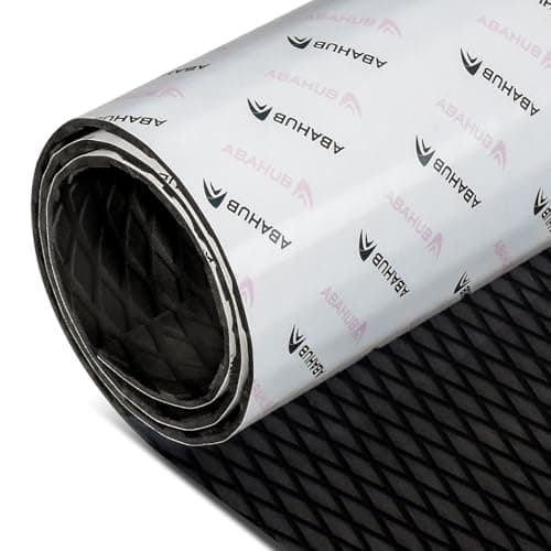 Abahub EVA Foam Boat Decking 96''x23'' Non-Slip Surfboard Traction Pad Grip Mat Self-Adhesive Trimmable Flooring Sheet for Boats SUP Board Kayak Surfing Black