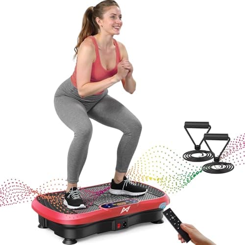 AXV Vibration Plate Fitness Platform Exercise Machine Vibrating Shaking Full Body Shaker Workout Vibrate Stand Shake Board Sport for Weight Loss Fat Burner for Gym Home Office