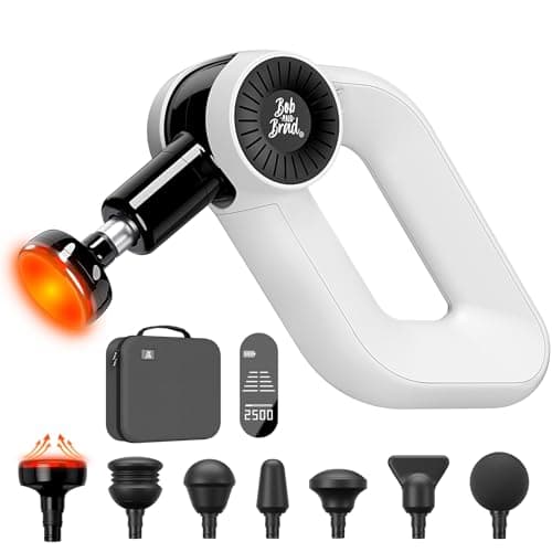 BOB AND BRAD D6 Pro Plus Massage Gun with Heat, 16mm Deep Tissue Percussion, FSA Eligible Professional Muscle Gun for Athletes, HSA Massager with 85lbs Stall Force for Back Pain Relief