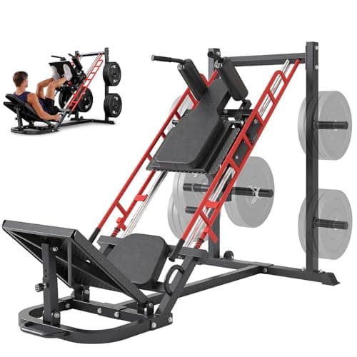 Dripex Leg Press Hack Squat Machine Combo for Home Gym, Adjustable Leg Press Machine for Full Lower Body Workout, Upgraded Leg Press with Transport Wheels and Weight Storage,Weight Plates Not Included