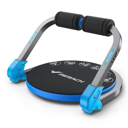 MERACH Ab Machine, Sit Up Exercise Equipment with 3 Adjustable Resistance Levels, Automatic Rebound Ab Crunch Machine for Core Workout, Ab Workout Equipment for Stomach