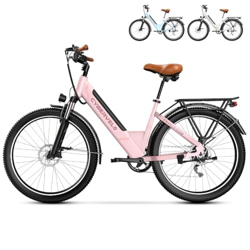 Aelith 26" Electric Bike for Adults – Powerful 1000W Motor, 48V Removable Battery, 7-Speed, Front Suspension & LCD Display – Commuter and Mountain EBike for Women