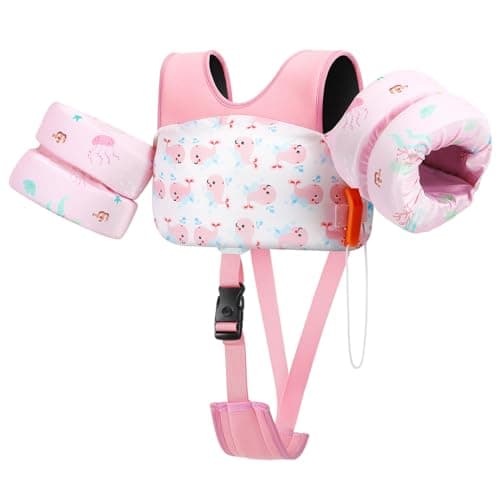 HeySplash Toddler Swim Vest, Infant Floaties Fit 13-20-30 Lbs, Puddle Kids Jumper with Crotch Strap & Safety Buckle, Baby Pool Float Jacket Arm Floaties Floatie Water Wing, Boat Swim Trainer Aid 1-3
