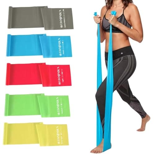 Lianjindun 5 Pcs Professional Resistance Bands. Latex-Free, Pilates Band, Work Out Bands, Stretch Bands for Working Out Women or Men, Exercise Bands Set for Pilates, Physical Therapy, Yoga