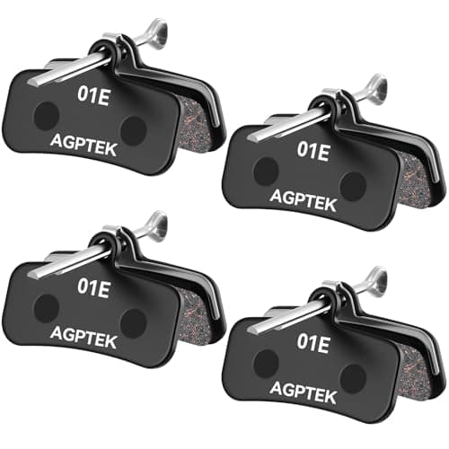 AGPTEK Bike Brake Pads, High-Performance Bicycle Brake Pad, 4 Pairs Bike Pad for Mountain Bike Disc Brakes, Compatible with Shimano D02S D03S Saint Deore XT XTR SLX Zee/Tektro/TRP, Black, Semi-Metal
