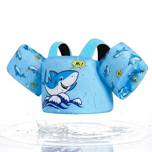 Gogokids Toddler Swim Vest for Kids 24-66 lbs, Swimming Pool Floats Vest[CPC Certified & Adjustable Fit] Toddler Arm Floaties Swim Jacket Water Wings for Beach Puddle Pool Jumper Boys Girls 1-6 Years