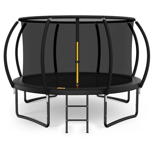 ARMY VANCA 12 FT Outdoor Trampoline with Enclosure Net, Heavy Duty Yard Trampolines, ASTM Approval Recreational Trampolines for Kids and Adults
