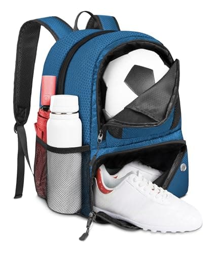 YOREPEK Soccer Backpack, Lightweight Soccer Bag with Ball Holder for Boys Girls Kids, Water resistant Sport Equipment Bags Fit Basketball Volleyball Football Accessories