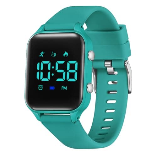 Timever Kids Digital Watches for Boys Girls, Sports Watch with Fitness Tracker, Pedometer, Alarm Clocks, Stopwatch, No App Needed Waterproof Kids Watch, Gift for Teens Student Girls Boys Ages 5-14