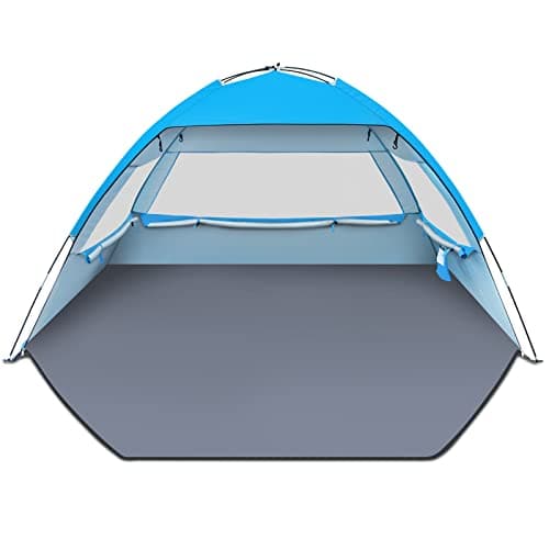 Gorich Beach Tent Sun Shelter for 3/4/6/8/10 Person with UPF 50＋ UV Protection, Lightweight & Easy Setup Beach Shade Canopy, Portable Beach Shade Tent Beach Cabana