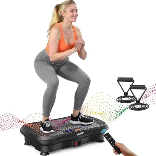 AXV Vibration Plate Fitness Platform Exercise Machine Vibrating Shaking Full Body Shaker Workout Vibrate Stand Shake Board Sport for Weight Loss Fat Burner for Gym Home Office