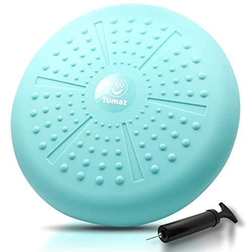 Tumaz Wobble Cushion - Wiggle Seat to Improve Sitting Posture & Stay Focused for Sensory Kids, Balance Disc to Relief Back Pain & Core Strength & Flexible Seating [Extra Thick, Pump Included]