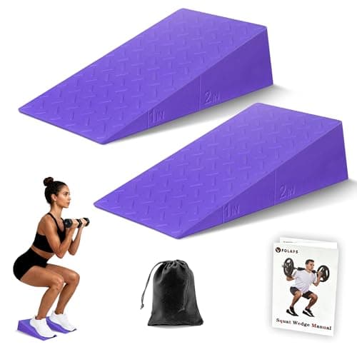 Squat Wedge Block Portable Non-slip: for Leg Glute Booty Working Out Help with Proper Form Improve Ankle Mobility for Home Gym