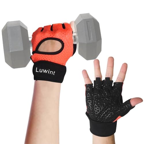 Luwint Ventilated Workout Gloves for Men Women, Full Palm Protection with Wrist Support, Breathable Weight Lifting Gloves for Gym Training Cycling Fitness