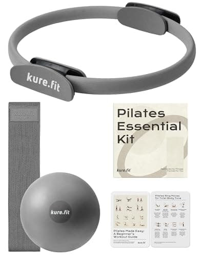 kure.fit Pilates Kit for Women – Home Pilates Equipment Set with Ring, Ball & Resistance Bands | Pilates Starter Kit with Accessories in Gift Box