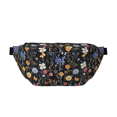 Running Waist Pack Vintage Botanical Flower Wildflower 2-in-1 Fanny Pack and Crossbody Bag Hiking Daypack for Men Women Running Travel Hiking Daily Commute