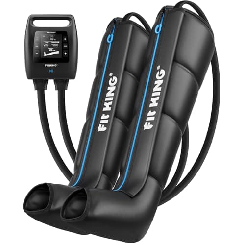 FIT KING Air Compression Recovery System, Cordless Full Leg Massager with Dynamic Pressure, Reduces Muscle Pain and Improves Circulation, Fast Recovery for Athletes (Large)