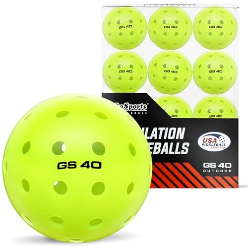 GoSports GS 40 Pickleball Balls - 12 Pack of Regulation USAPA Pickleballs