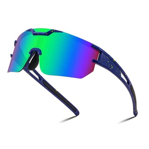 FEISEDY Kids Sunglasses Youth Baseball Sun Glasses, UV400 Sports Cycling Softball Sunglasses for Adult Boys Girls B0227