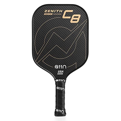 A11N Zenith C8 Pickleball Paddle 16mm | T700 Carbon Fiber with Foam Injected Walls | Enlarged Sweet Spot | Wide Body Shape | Gold