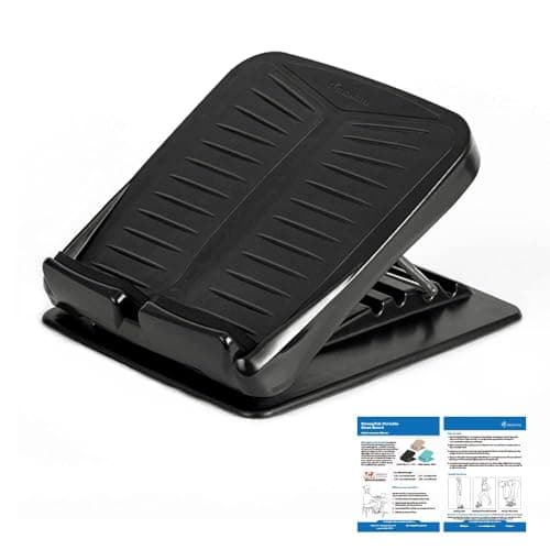 StrongTek Portable Slant Board, Lightweight 3.7 lbs, 5-Level Adjustable Calf Stretch Board (20°–50°) with Non-Slip Surface for Safe Stretching, Improved Ankle Flexibility, Balance & Rehab Anywhere