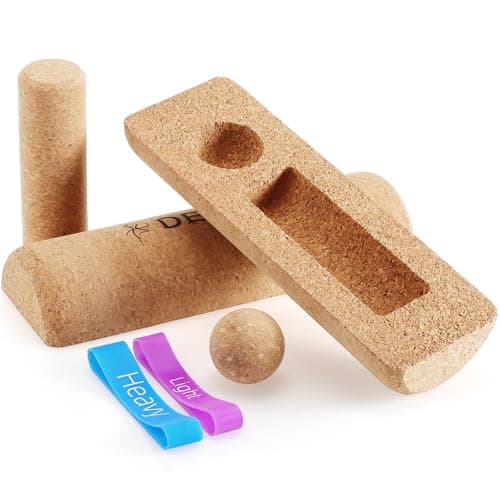 Cork Balance Board with Resistance Bands, Foot Training Kit, Foot Strengthener & Ankle Stability Trainer for Enhanced Foot Function | 4 in 1 Non Slip Balancing Board for Home Workouts, Office Breaks, Travel, Physical Therapy & Fitness Enthusiasts