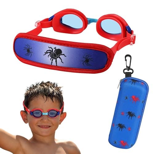 RUIGAO Kids Swim Goggles Age 2-6, Toddler Goggles No Hair Pull,UV Protection/Anti Fog/Padded HeadBand