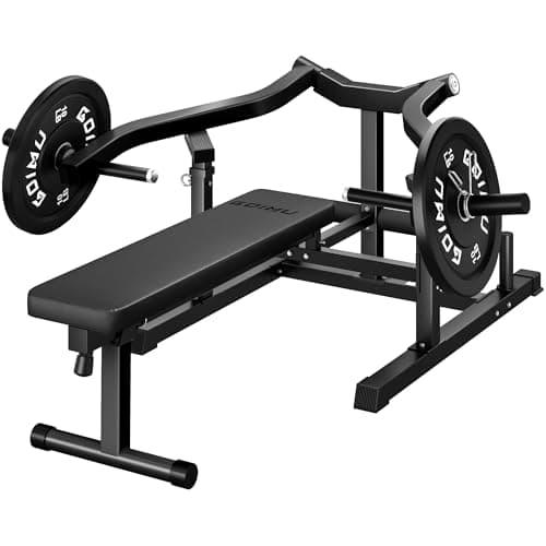 GOIMU Chest Press Machine, Z1-PRO Weight Bench Press Machine with Independent Converging Arms, Adjustable Flat Incline Bench Press for Chest, AB Workout Home Gym Equipment (Black Bench Only)