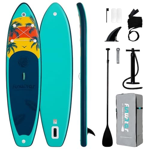 Funwater Inflatable Stand Up Paddle Board - Premium SUP Board for All Skill Levels, Non-Slip Deck, Lightweight & Portable, Includes Paddle, Pump, Travel Bag