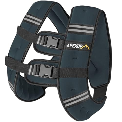 APEXUP 20lbs Weighted Vest Men Women, Weight Vest for Women Workout Equipment for Strength Training Running (Steel Blue)