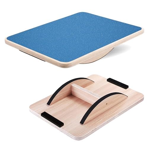 Yes4All Professional Rocker Balance Board, Wobble Board for Adults Anti-Slip| 17.5” Rocker Board, Standing Desk Core Strength Wooden Balance Board
