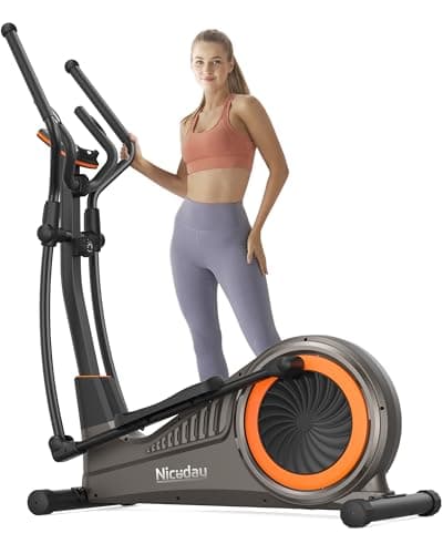 Niceday Elliptical Exercise Machine, Elliptcal Machine for Home, 16IN Stride Elliptical Machine, Elliptcal Training Machine with 16 Level Resistance, 400LBS Loading Capacity